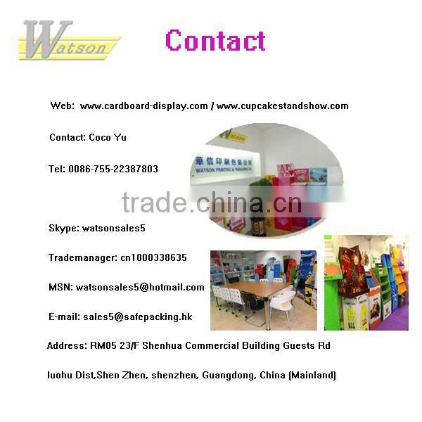 Wholesale Custom POP Paper Cupcake Stand Cardboard