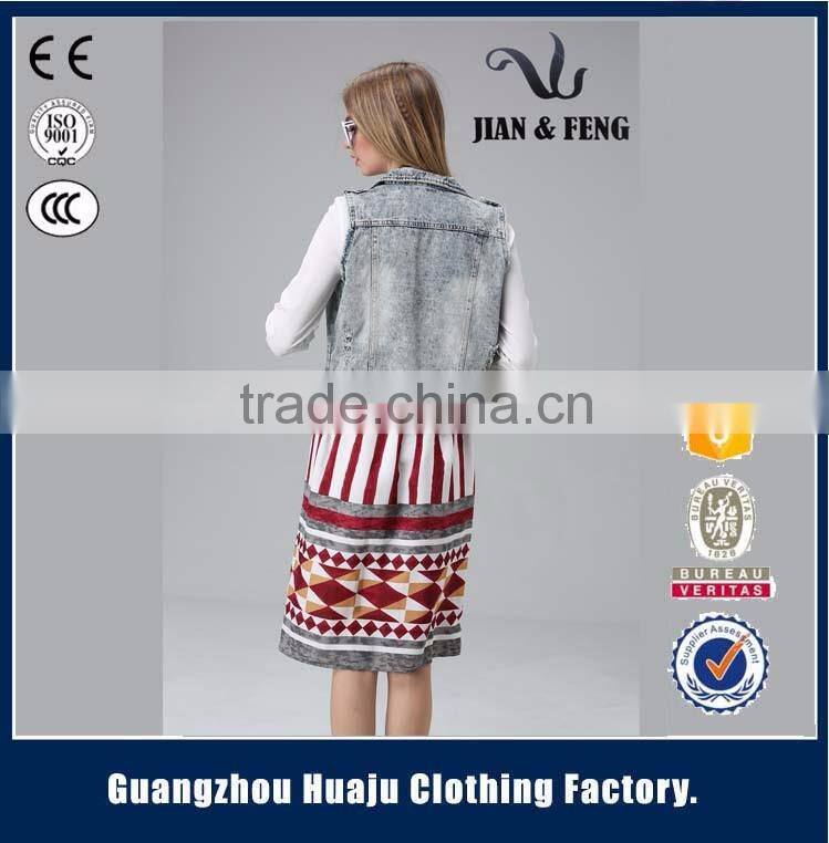 2016 Fashion detachable hood child denim vest kids jean vest waistcoats for girls