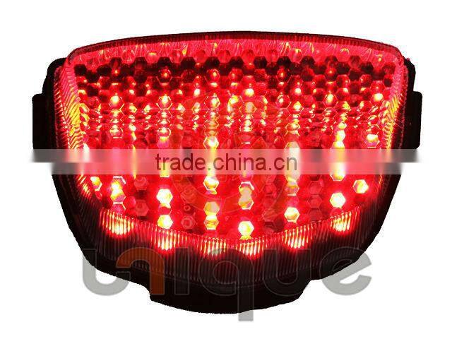 Smoked and integrated LED tri-bar tail lamp light for Harly Davision