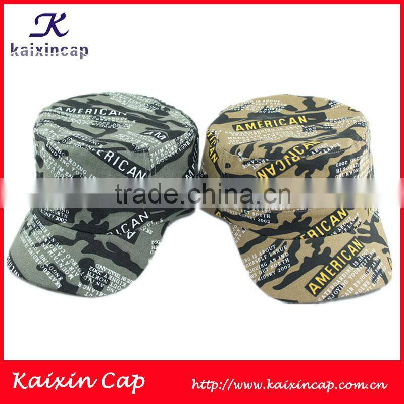 wool tweed leather brim army Military cap