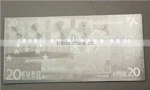 silver foil notes euro 20 banknotes