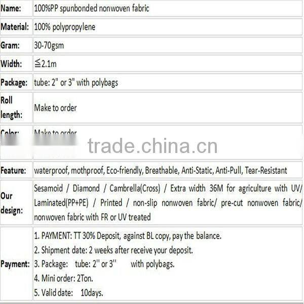 polypropylene spunbond nonwoven fabric, pp spun bonded nonwoven fabric, pp spun-bonded non-woven fabrics
