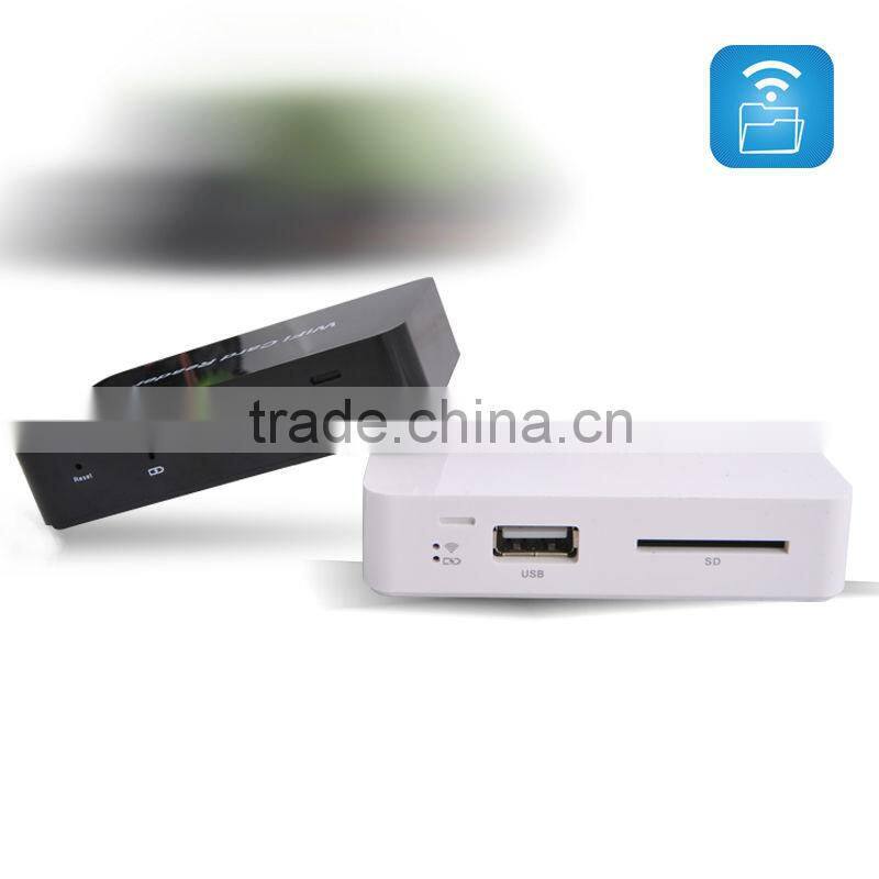 power bank WIFI stash connection kit portable wireless card reader for iphone/samsung/ smart phone
