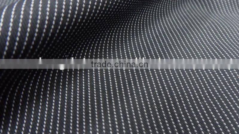 2015 new designs wool touch navy blue and white stripe fabric