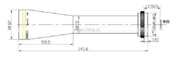 2/3" Format C-mount 0.5x Magnifying WD 65mm Telecentric Lens