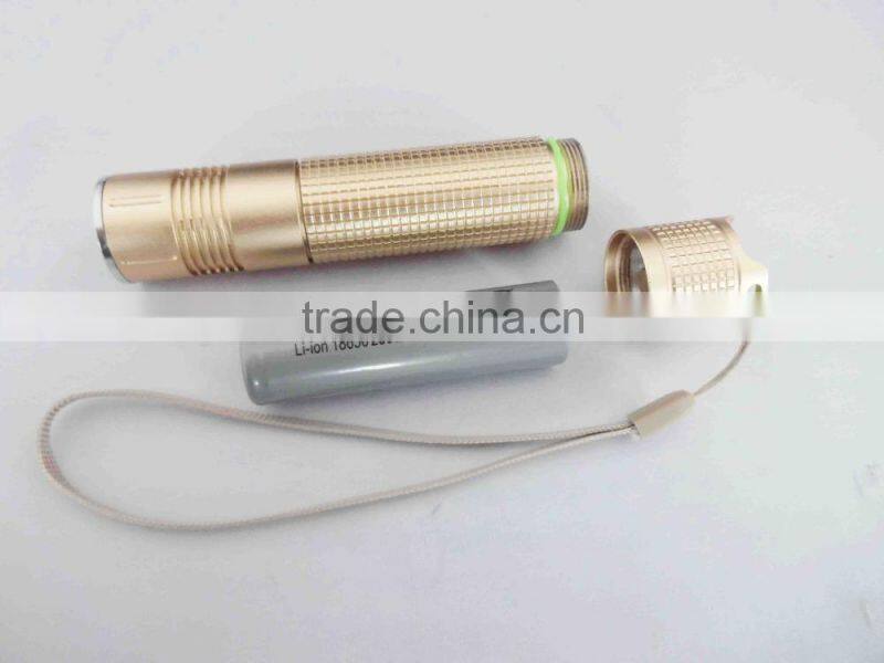 golden supplier metal flashlight black flashlight