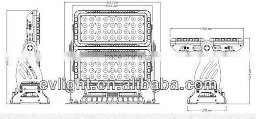 Guangzhou city color wash light 72x10W led EV 1072