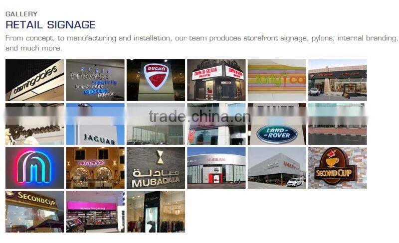 FrontLit Signage Acrylic Led Luminous Standard Channel Letters