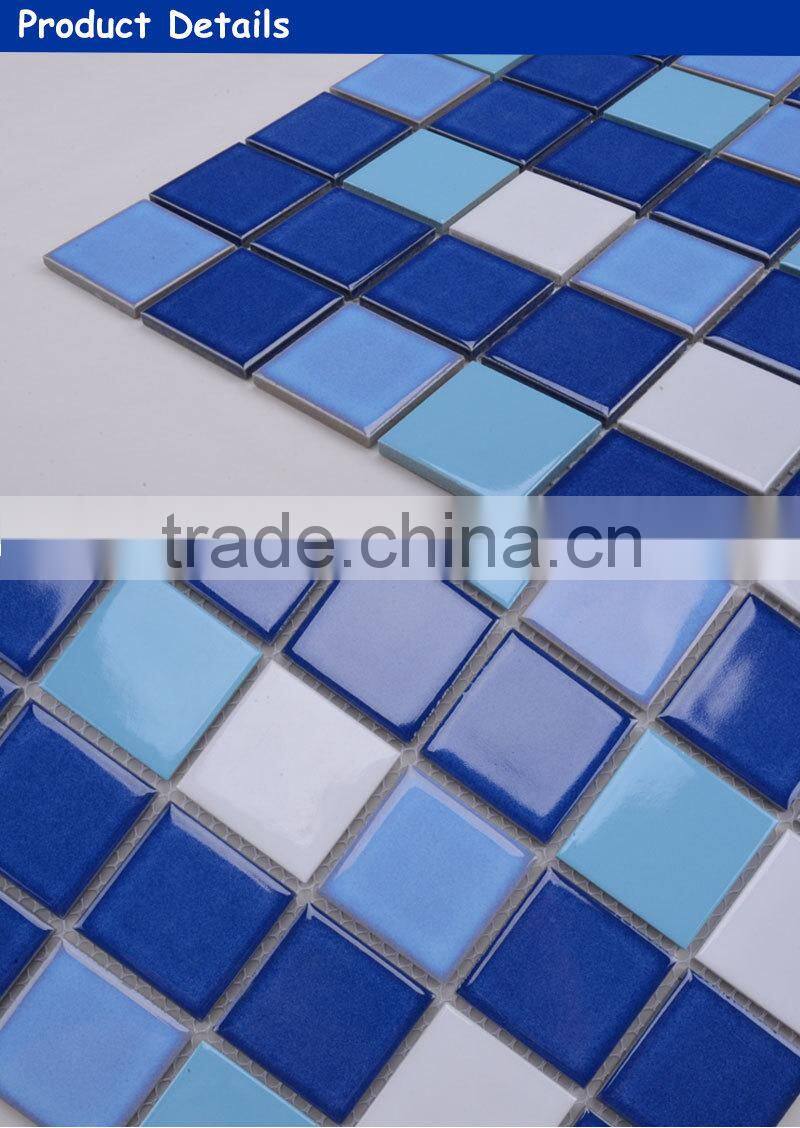 TC-48018 china wholesale price for blue and white ceramic mosaic tiles