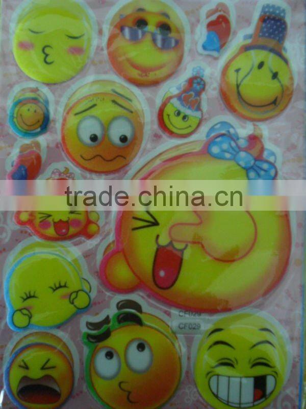 glitter pvc puffy beautiful foam sticker