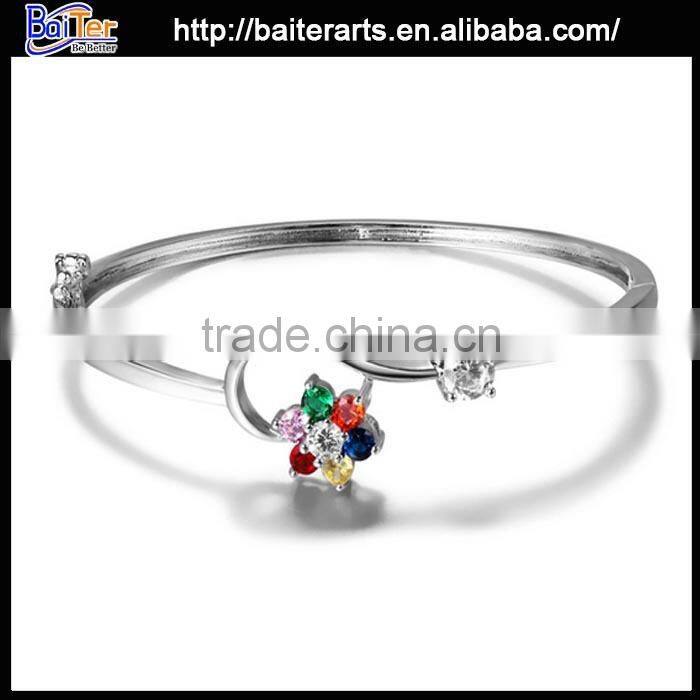 multi colors alloy copper women's gold covering bangles