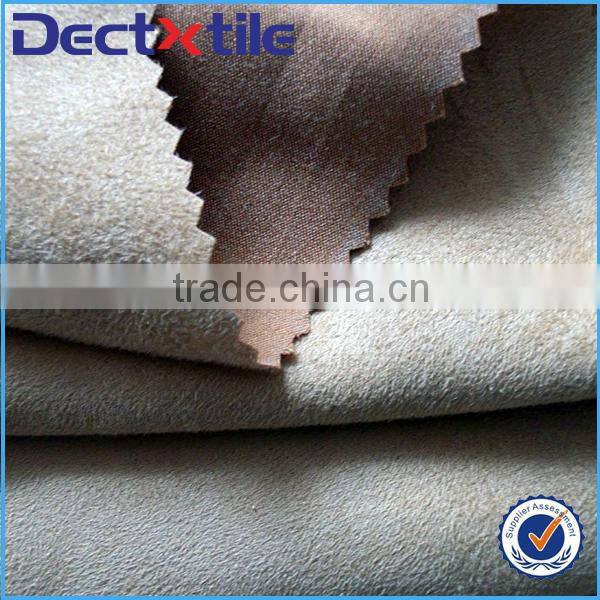 Fashion synthetic fabric adhesive suede fabric suede loafers fabric for upholstery/sofa/shoes/home textile/caps/garment/jacket