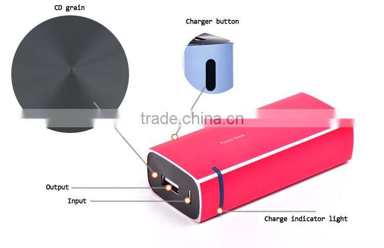 Metal fashion OEM Customized Logo5200mAh power bank , manufacturer price power banks