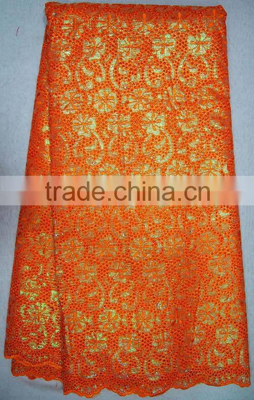 CL4066-7 Orange wholesale price nice organza , high quality for nice dressing