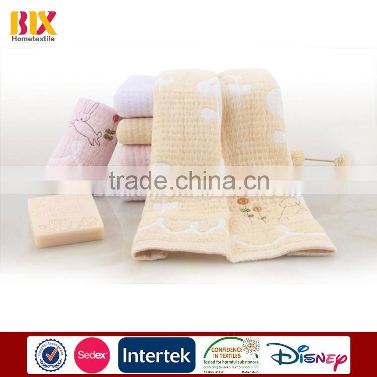 hebei textile Muslin Cotton Honeycomb gauze kids face towel