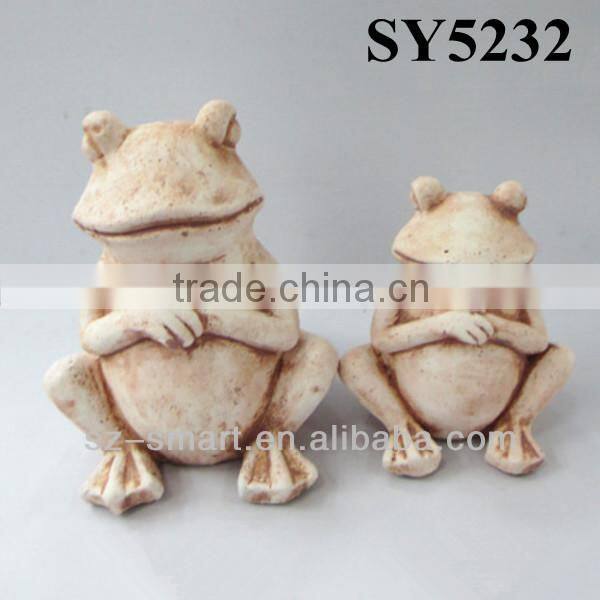 Cement sitting rabbit garden statue home decoration