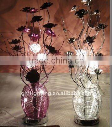 Modern aluminium floor standing lamp/flower table lamp
