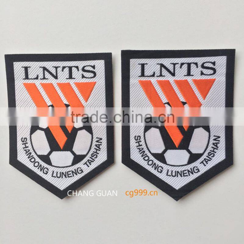 The football woven label that the world famous brand appointed production