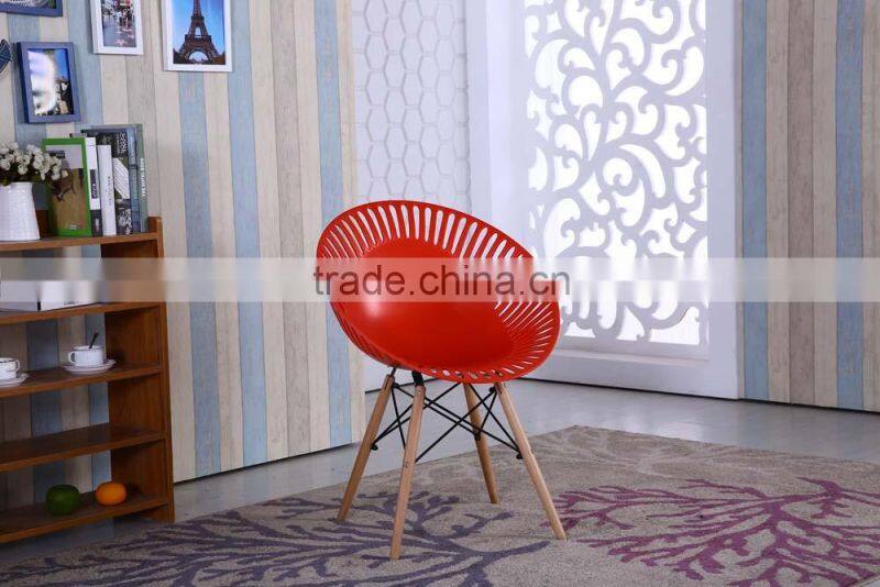 Wood legs side chairs dining room round plastic chair