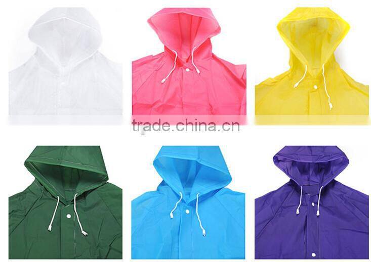wholesale unisex women men adult portable translucent long plastic raincoat