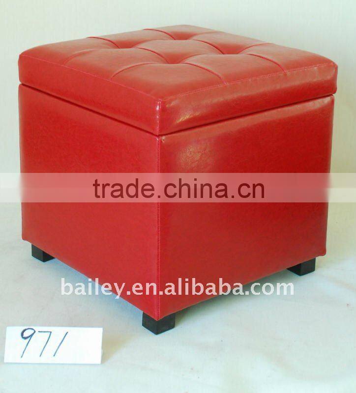 ottoman leather footstool