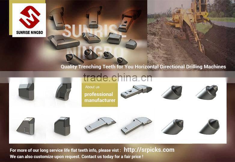 HDD back reamer weld on teeth Betek horizontal drilling tools welding bits for pipe line construction