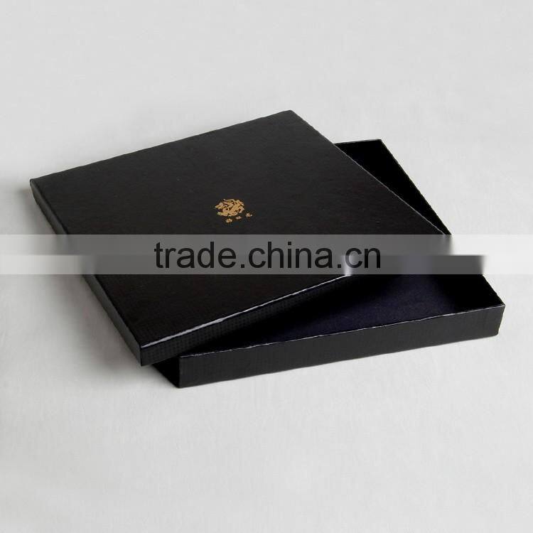 China printing factory make black packaging box with gold printed for women's high grade necklace