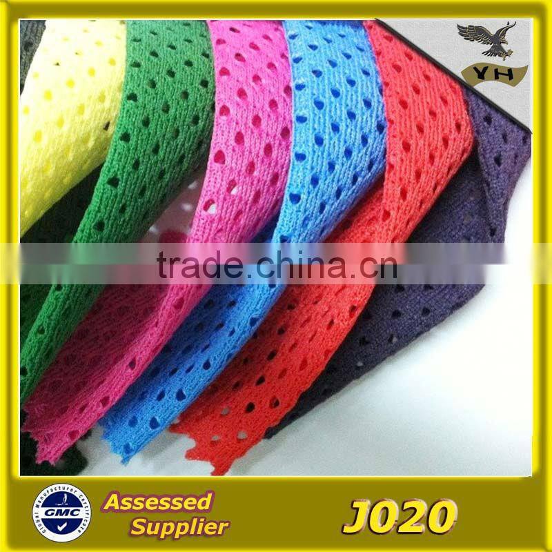 100% polyester low stretch mesh fabric stock for basketball jersey