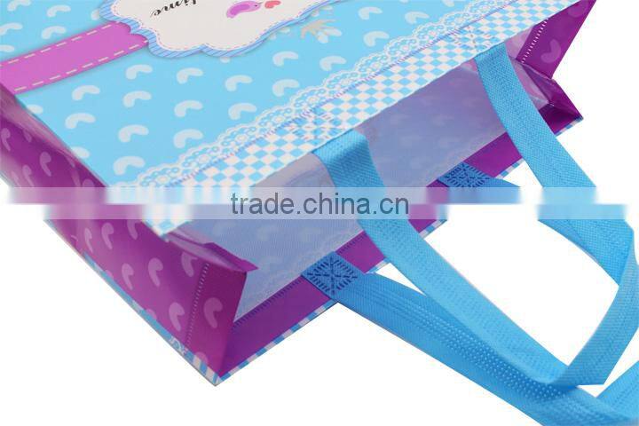 Cute kids gift non-woven bag reusable cheap shopping christmas gift bag