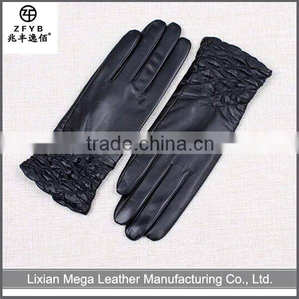 China Wholesale High Quality tight long winter warm leather gloves