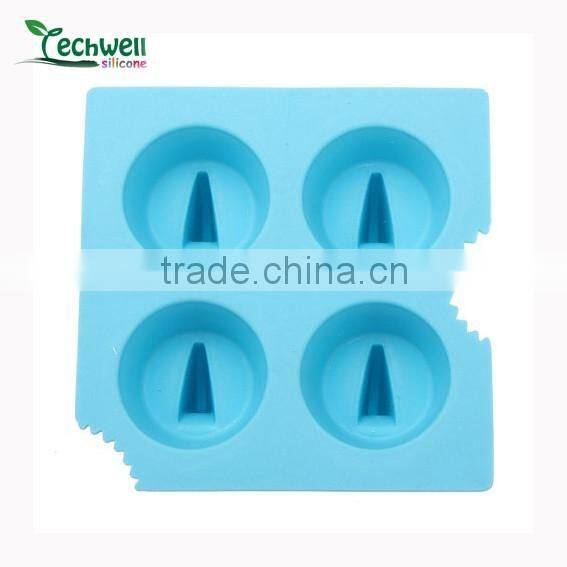 funny design shark fin shaped silicone ice cube tray