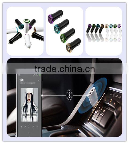 new design coloured usb car charger dual car charger phone