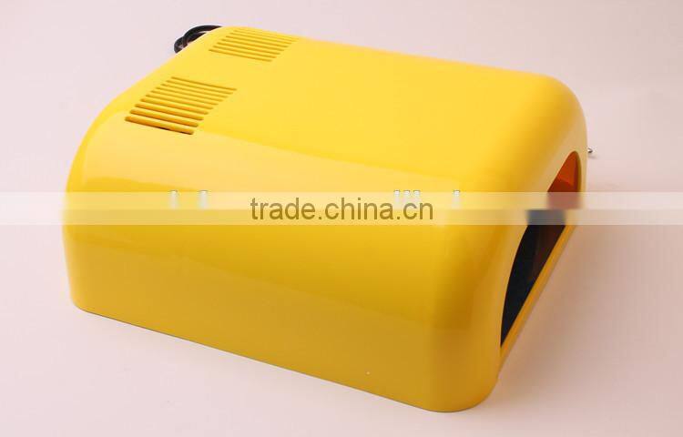 2015 most popular 613 yellow color model 36w nail uv lamp