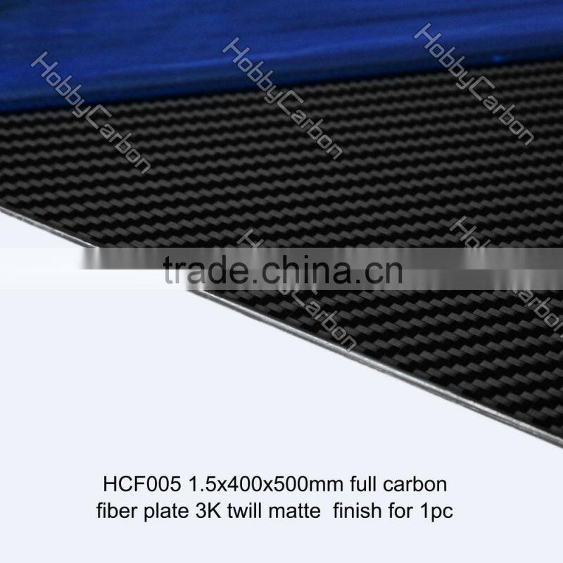 CNC Cutting Drone 2.5x400x500mm Pre-Preg Carbon Fiber Twill Matte Plate, Pre-Preg Carbon Fiber Sheet