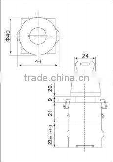 UTL Turn button Switch with Key Dia22mm Self-Reset Self-Locking