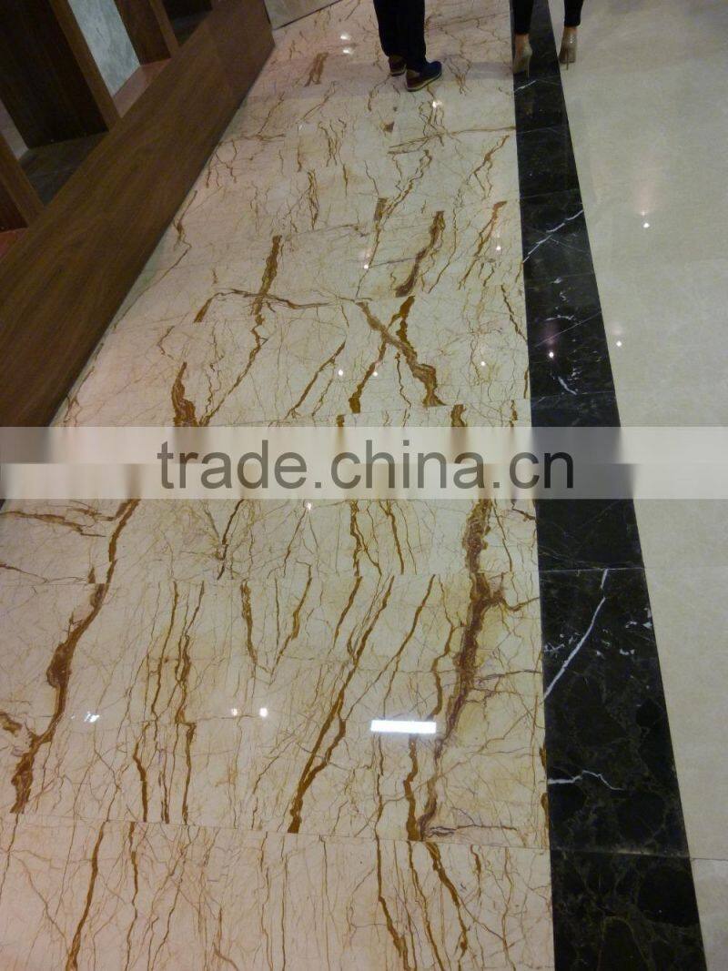 Sofita gold beige marble slabs tiles and blocks supplier from Turkey