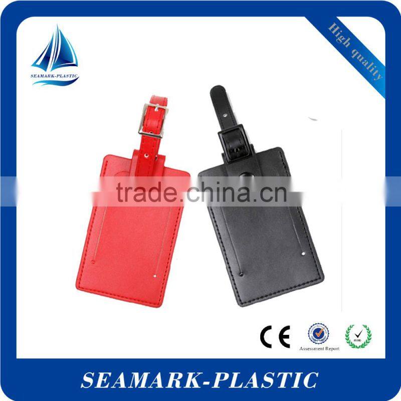 2016 cheap custom made pu luggage name tag faux leather for promotion
