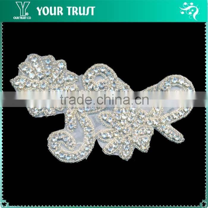 Width 3.5 Centimeter Flower Custom Wholesale Sequin Applique Patches