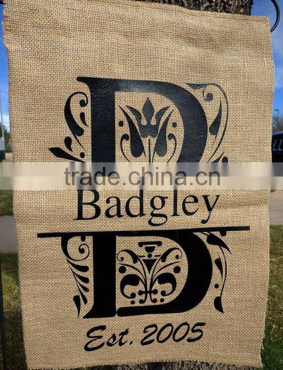 American style garden flag fabric cheap custom monogrammed flags