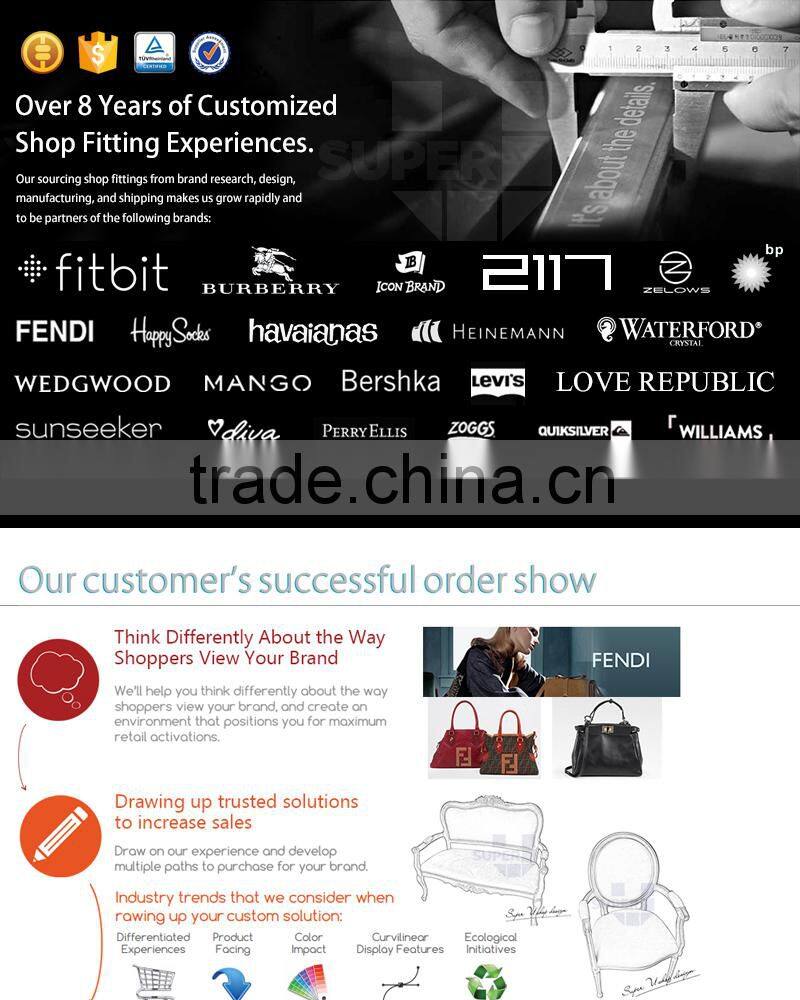 Custom made short bar shelf iron quilt latest display metal fixtures