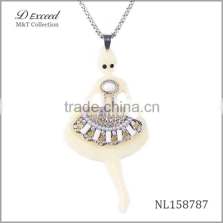 new design factory doll girls necklace beautiful girl necklace NL158784-91