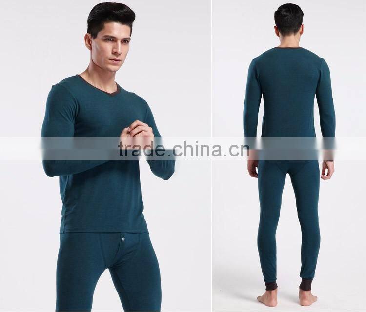 Winter Men Long Johns Thicken Mens Thermal Underwear Sets Plus Velvet Warm Long John V-Neck Thermal Undershirts Trousers