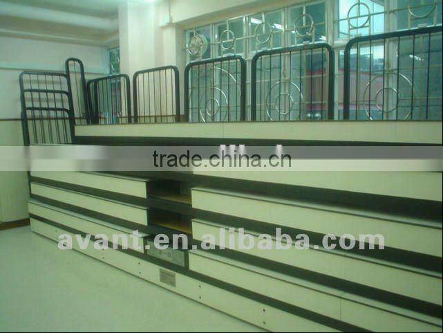 classic wooden bleacher chair grandstand indoor sports equipment for baseballs rugby entertainment sports games use