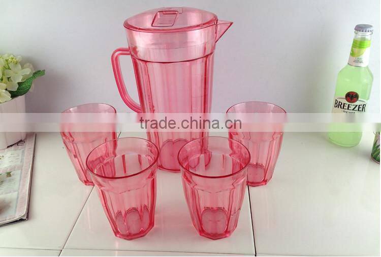 plastic acrylic water pitchers with handle and cups glass look like