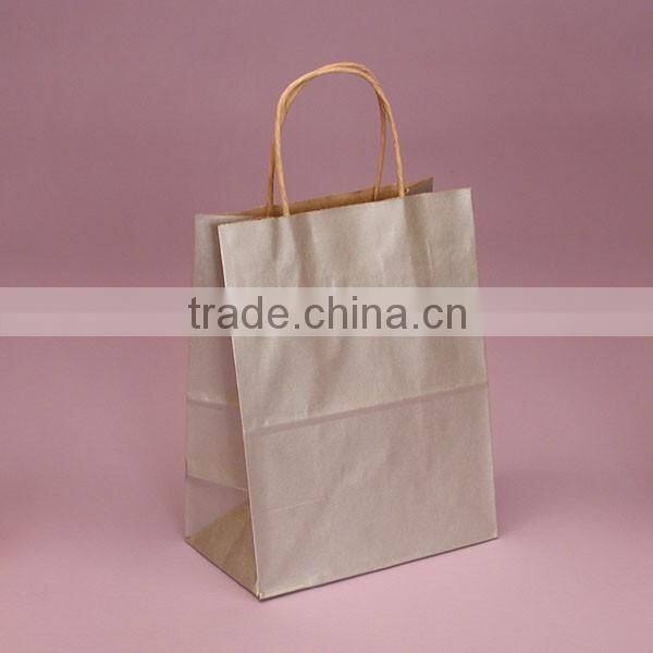 GOLD RUSH METALLIC INK KRAFT PAPER SHOPPING BAGS