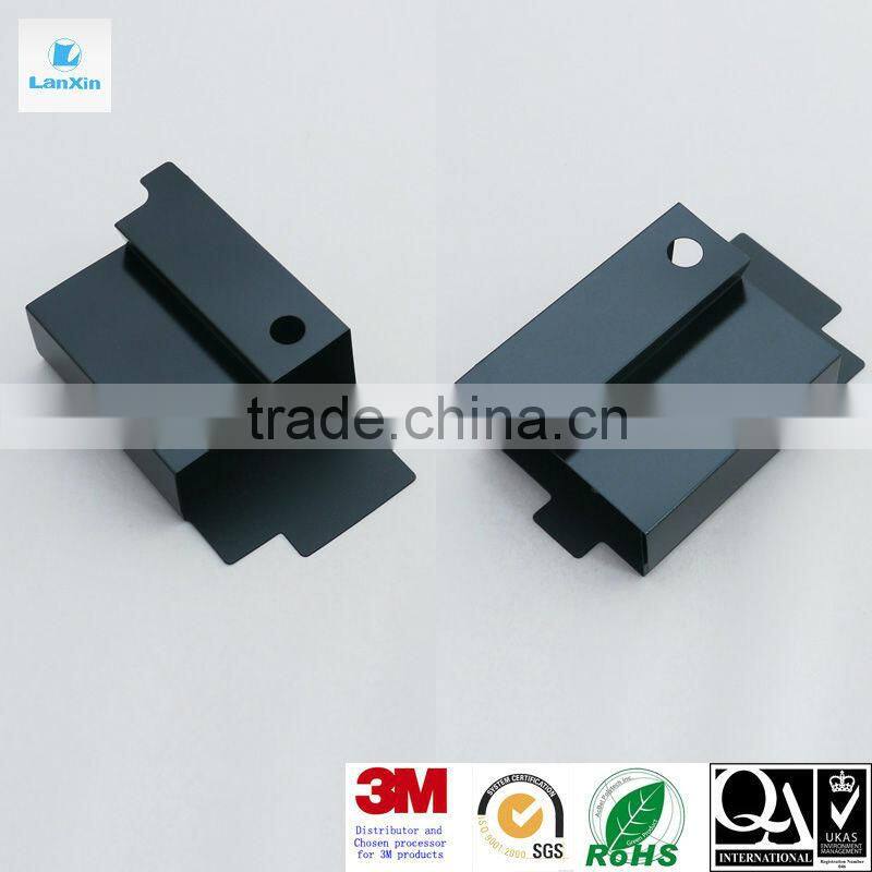 Black molded injection plastic cover