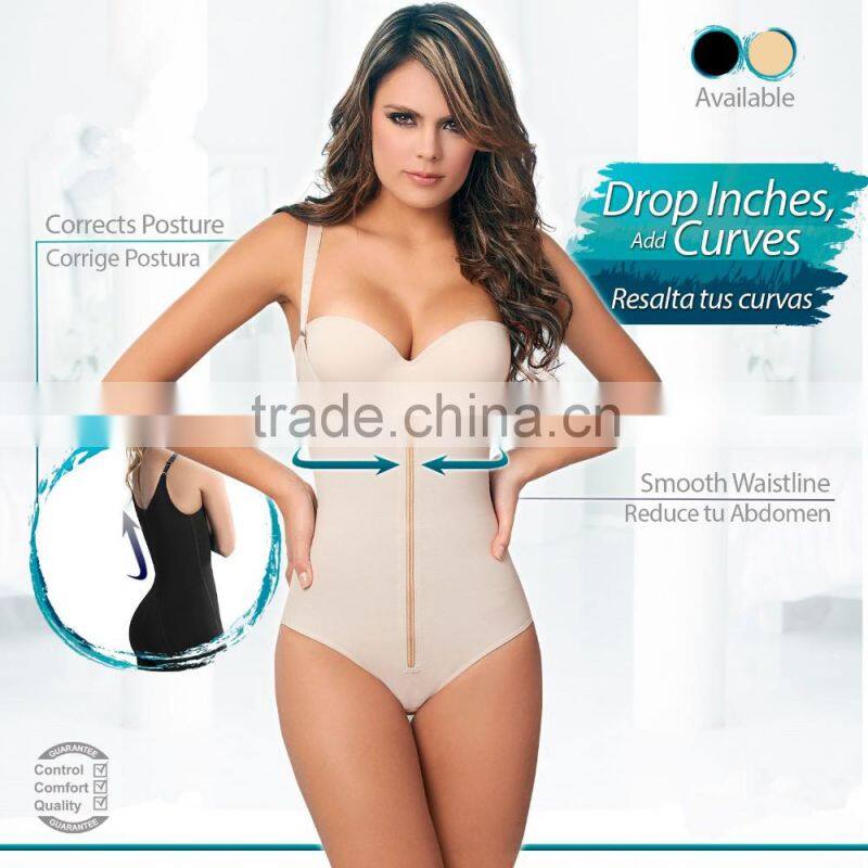Butt lifter side zipper white shapewear bodysuit waist cincher wholesale