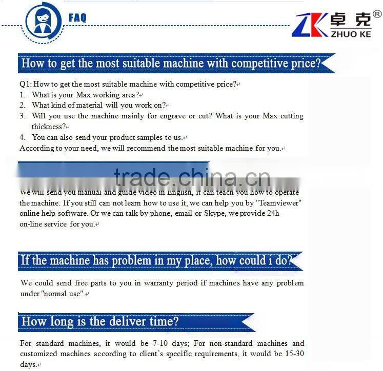 Hot Sale CNC Engraving Machine For Wood Acrylic MDF ZK-6090 With 4 Axis&Vacuum Table&Dust Collector