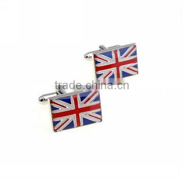 2013 articles stainless steel flag cufflinks fashion