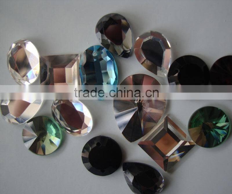 New 2014! 1031# Crystal ab color Flat back Highest quality sew-on crystal ab beads Round shape Strass Rhinestones